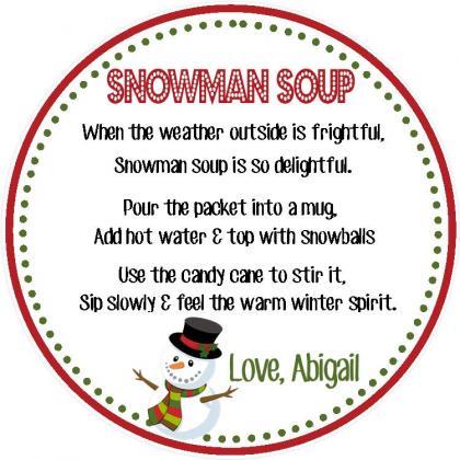 Snowman Soup - Gift Tag