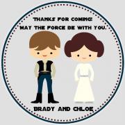 Han Solo and Princess Leia Favor Tags